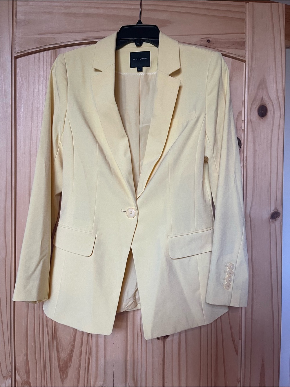 The Limited Yellow Single-Button Tailored Blazer